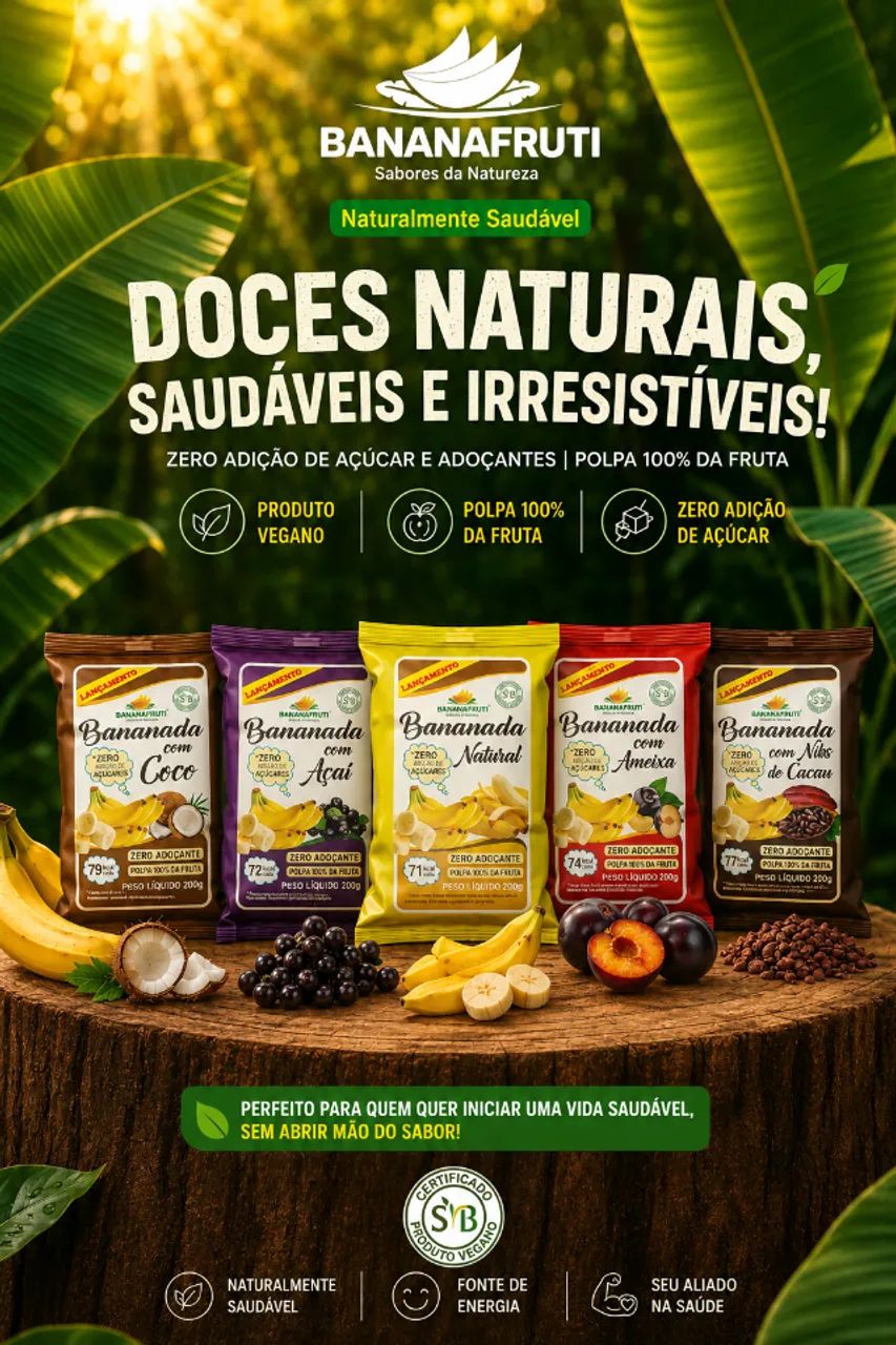 Doces saudáveis - zero adição de açúcar