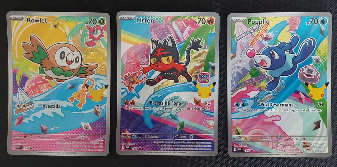 Cards Pokémon - Trio Inicial de Alola