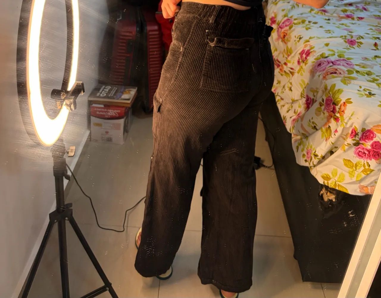 Calça Youcom marrom tamanho 38  - Foto 2