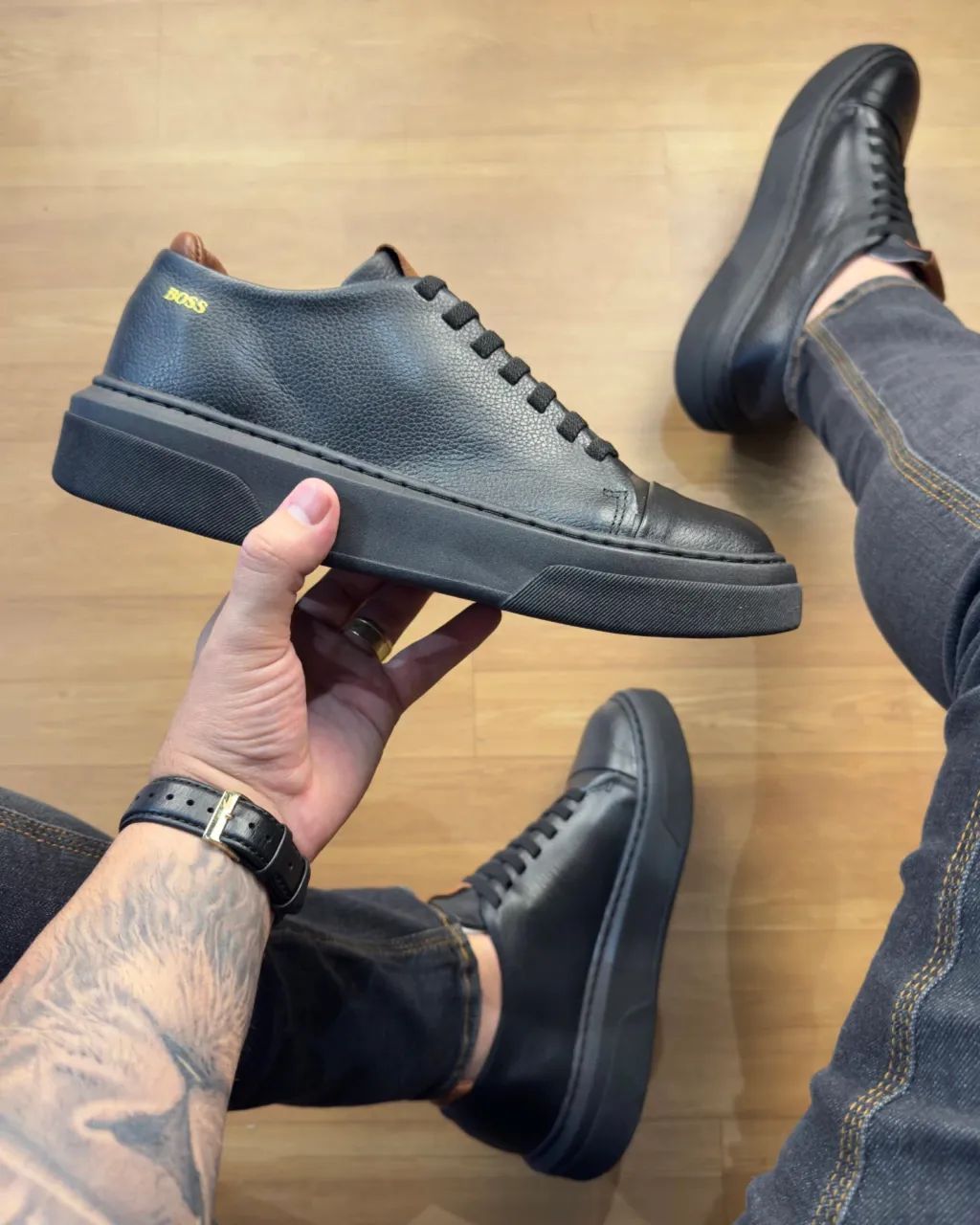 TÊNIS MASCULINO BOS (COURO)