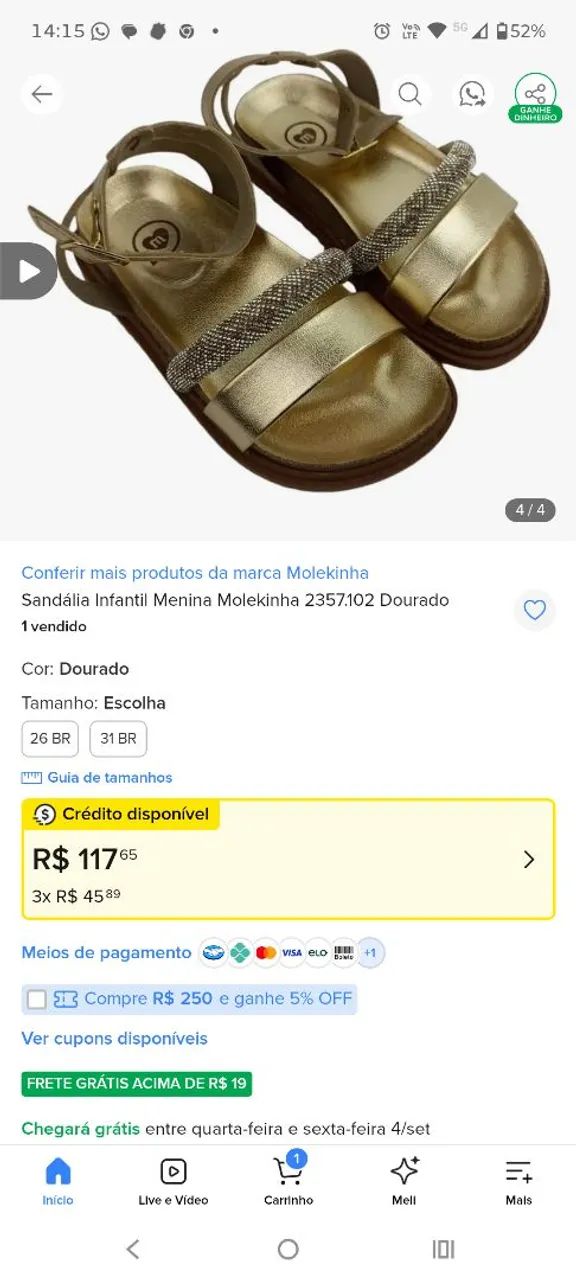 Sandália molequinha  - Foto 4