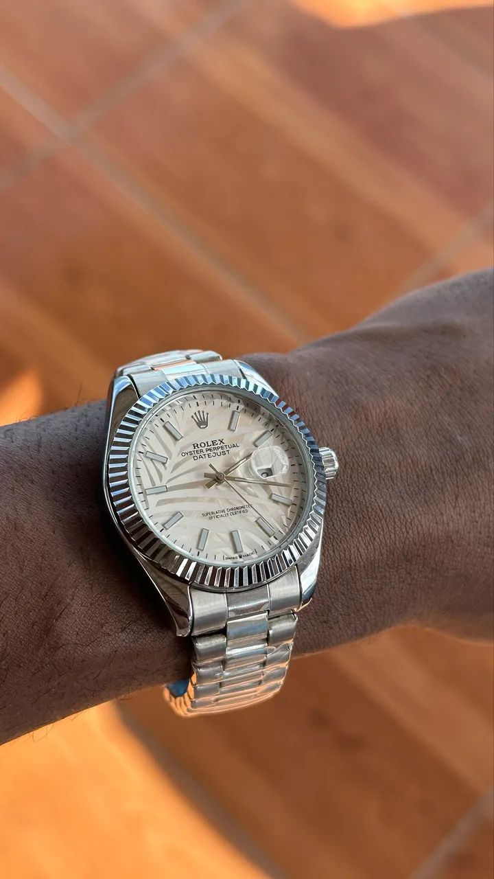 Relógio Rolex prata - Mostrador Branco - Estilo Clássico - Foto 2