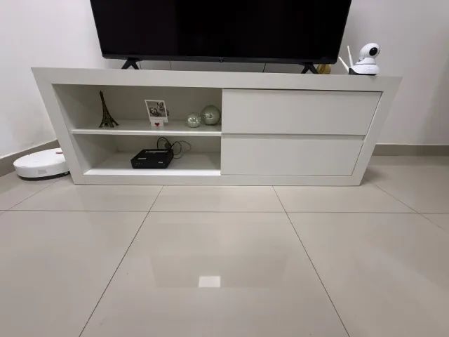 Hack Branco com 2 gavetas para Sala - Foto 3