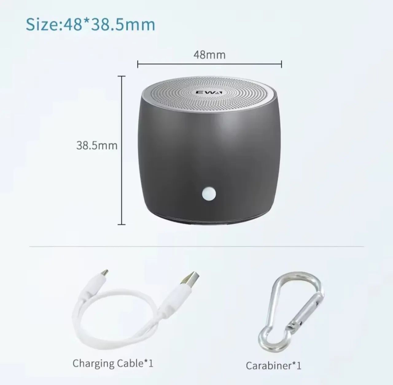 Mini caixa de som Bluetooth EWA a103 + Case - Foto 5