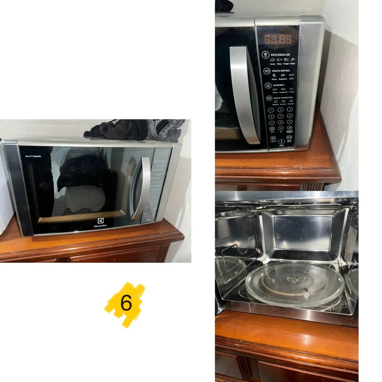 Microondas Electrolux de aço inox 