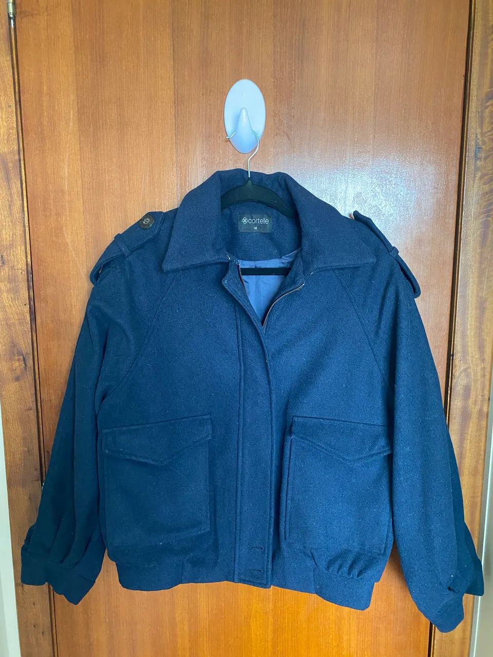 Jaqueta bomber azul marinho - Foto 4