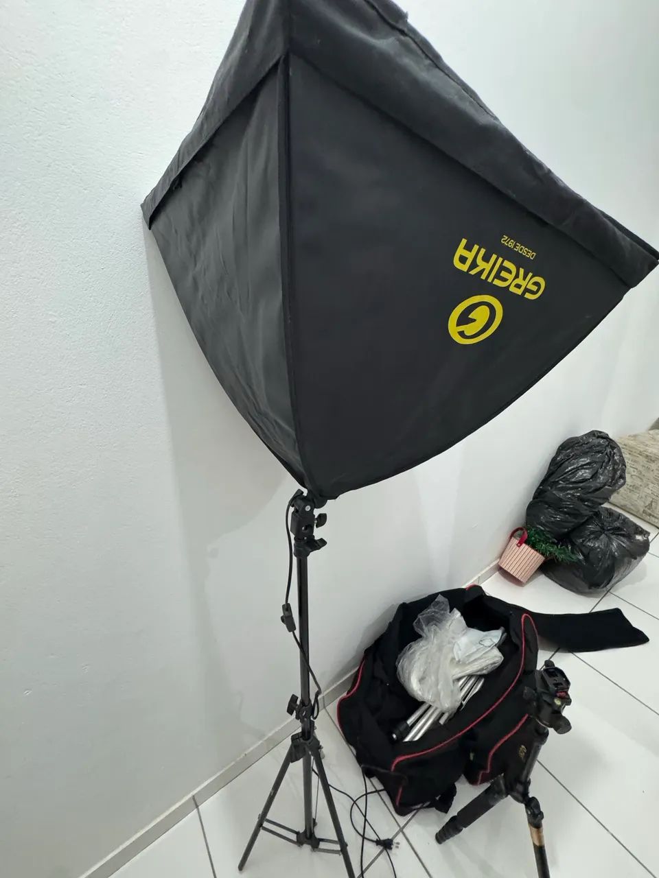 Bolsa + tripés + kit iluminação  - Foto 4