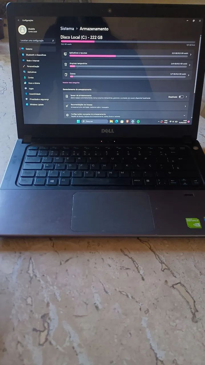 Notebook DELL com placa de vídeo dedicada