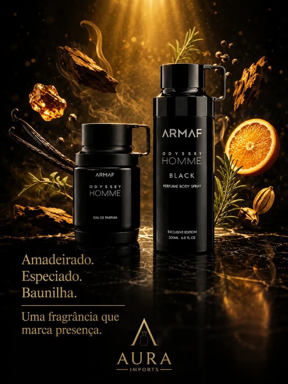 Kit Perfume Masculino Importado + Body Splash Odyssey armaf edp