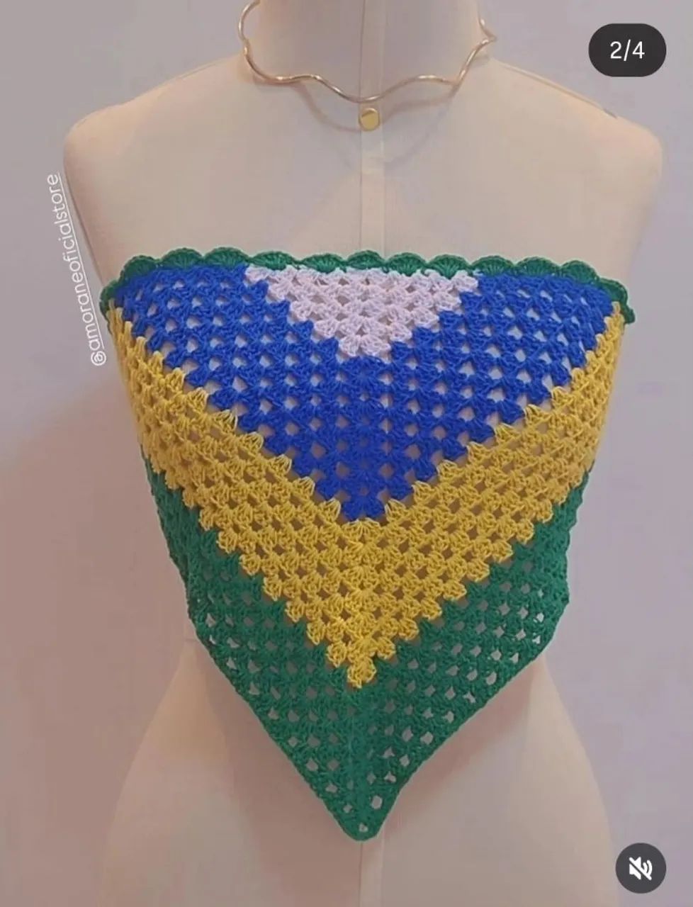 Croped brazil crochê * - Foto 2