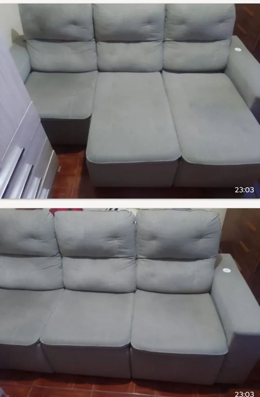 Vendo sofá retrátil 3 lugares 600,00