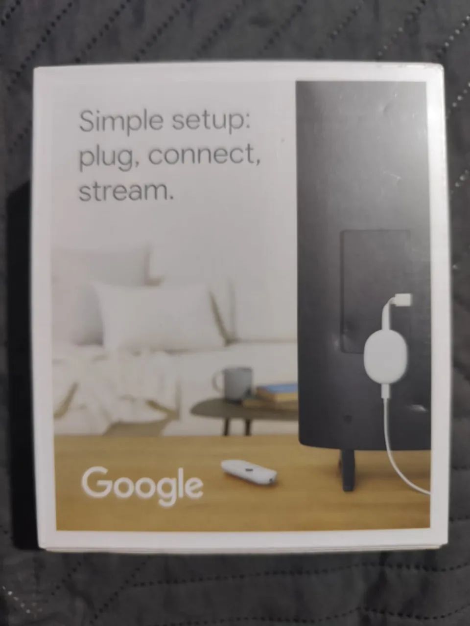 Google Chromecast 4ª geração de voz HD 8GB branco com 1.5GB - Foto 5