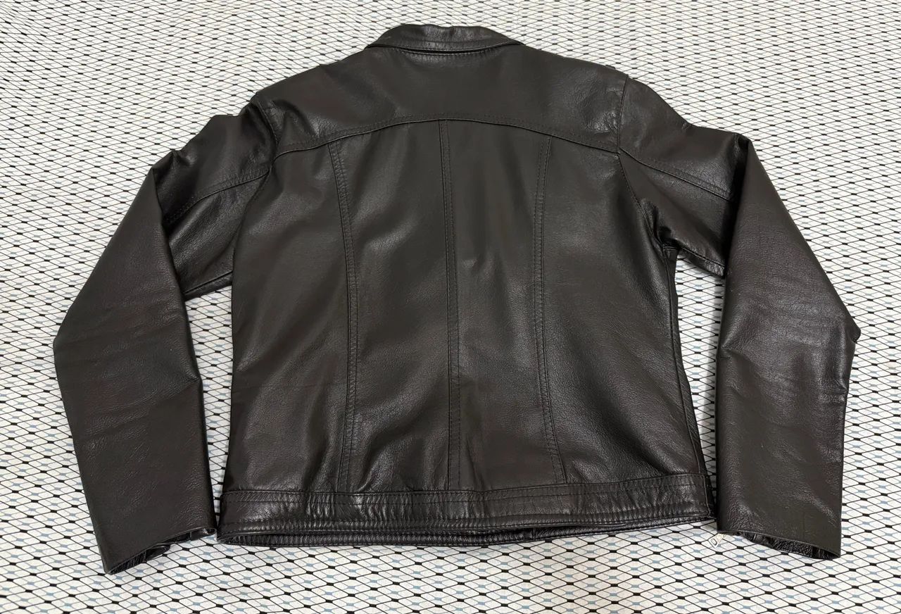 Jaqueta biker em couro legítimo - Foto 4