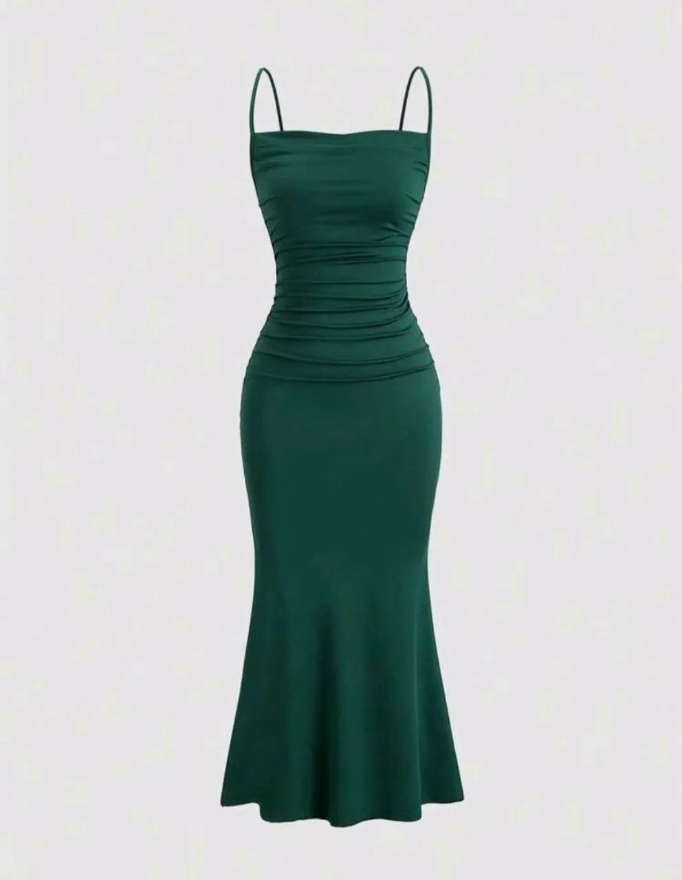 Vestido Longo Mulheres Outfit com Bainha Plissada em Formato de Cauda de Peixe