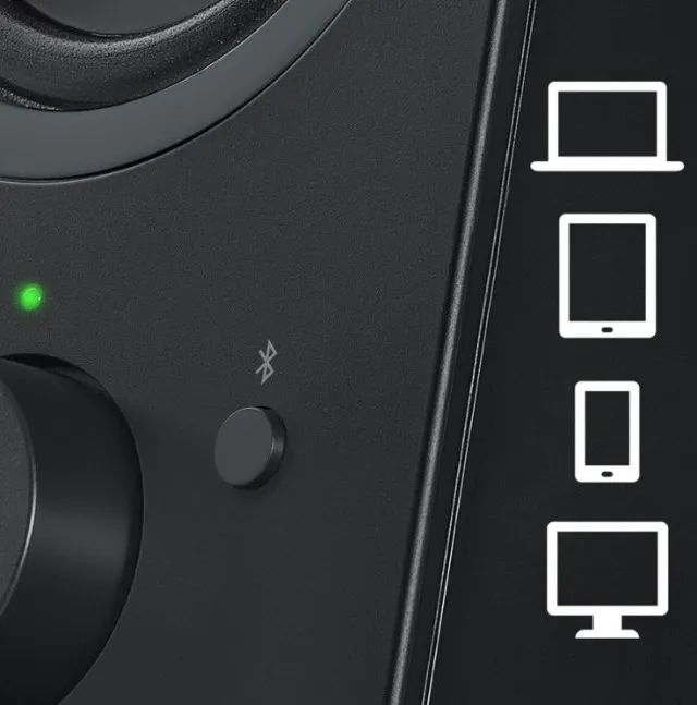 Caixa de som Bluetooth Logitech Z207 com Sistema 2.0 e conexão Bluetooth Nova Lacrada - Foto 4