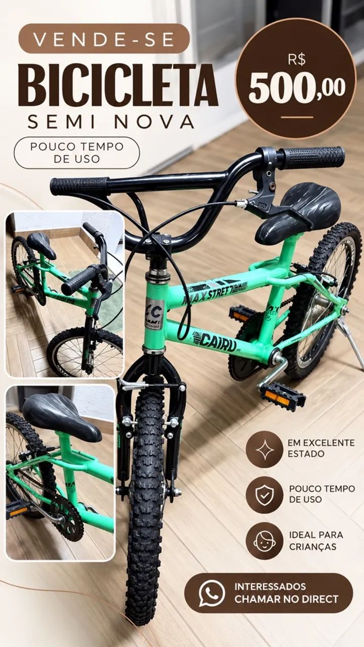 Bicicleta infantil - aro 20