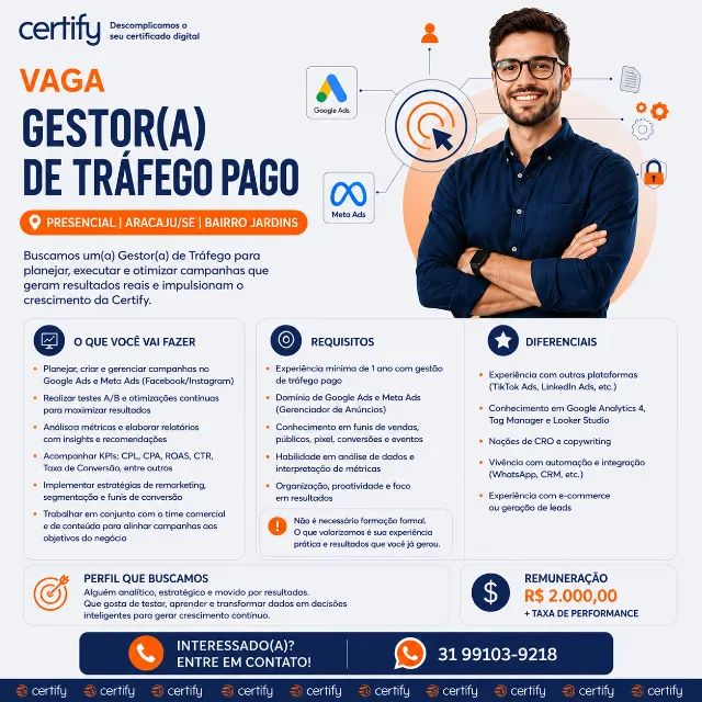 Gestor de tráfego (Vaga)