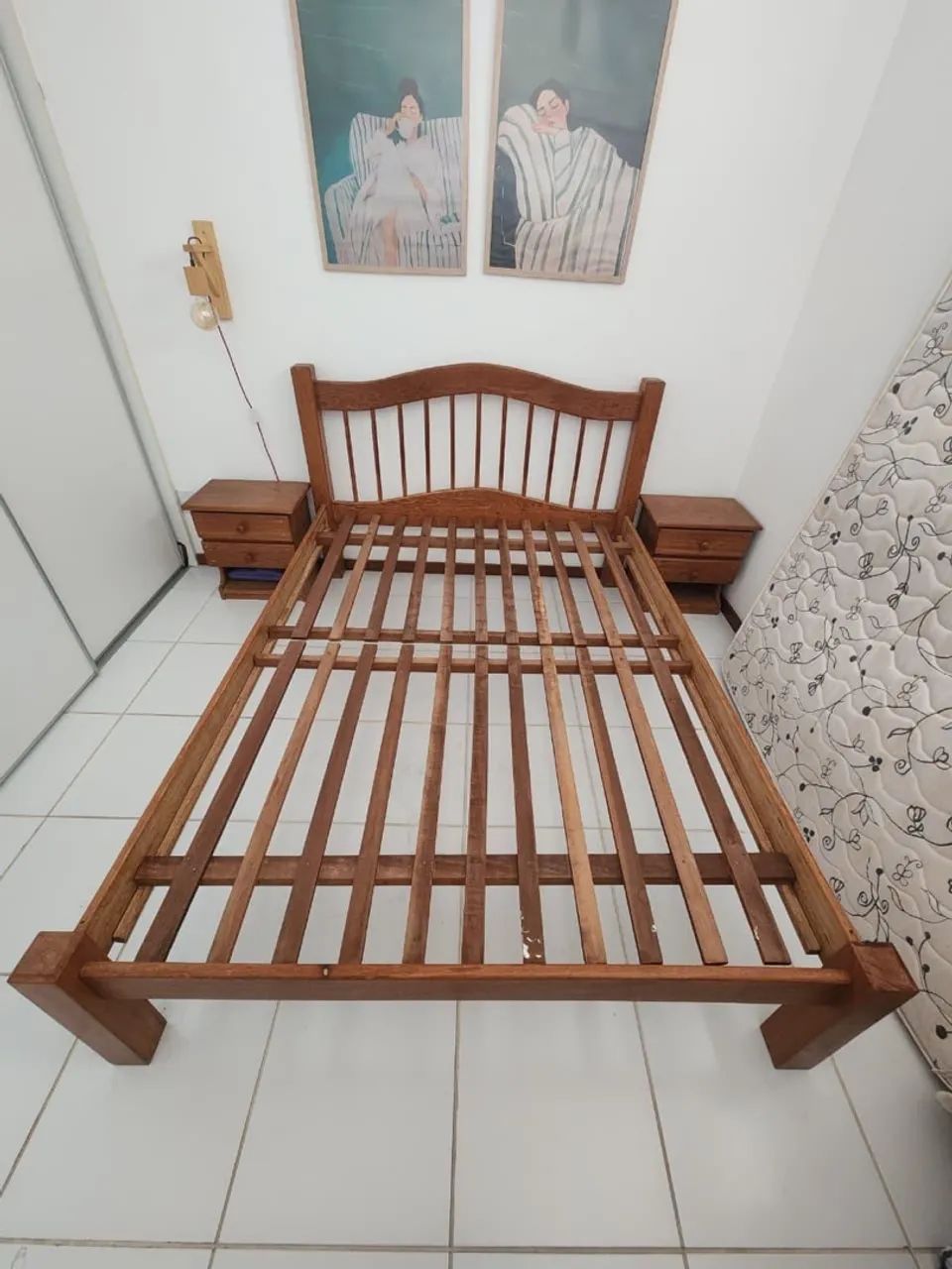 CAMA EM MADEIRA MACIÇA - Foto 3