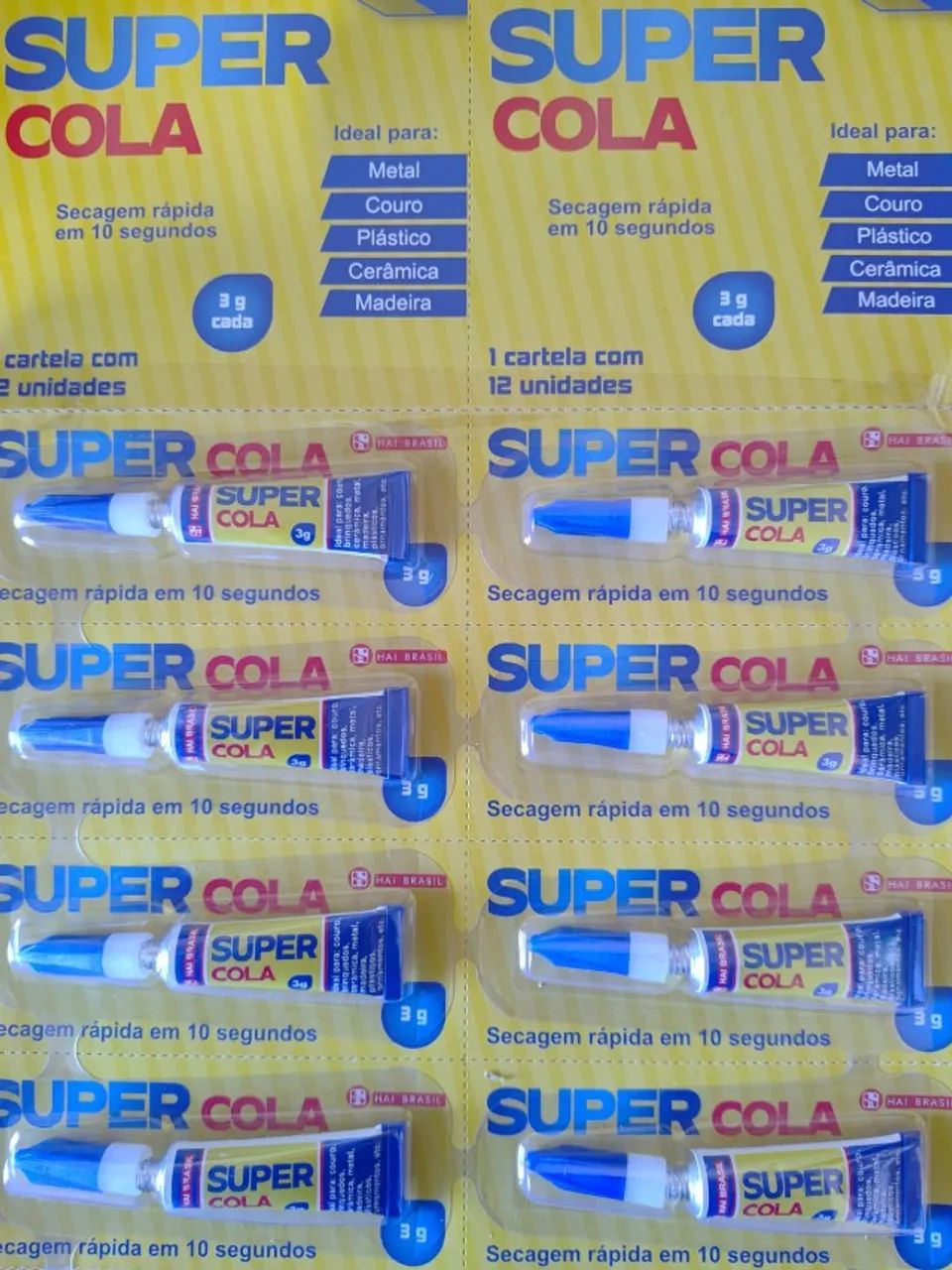 Super Cola Instantânea 3g HAI BRASIL - Kit com 2 Unidades - Foto 3