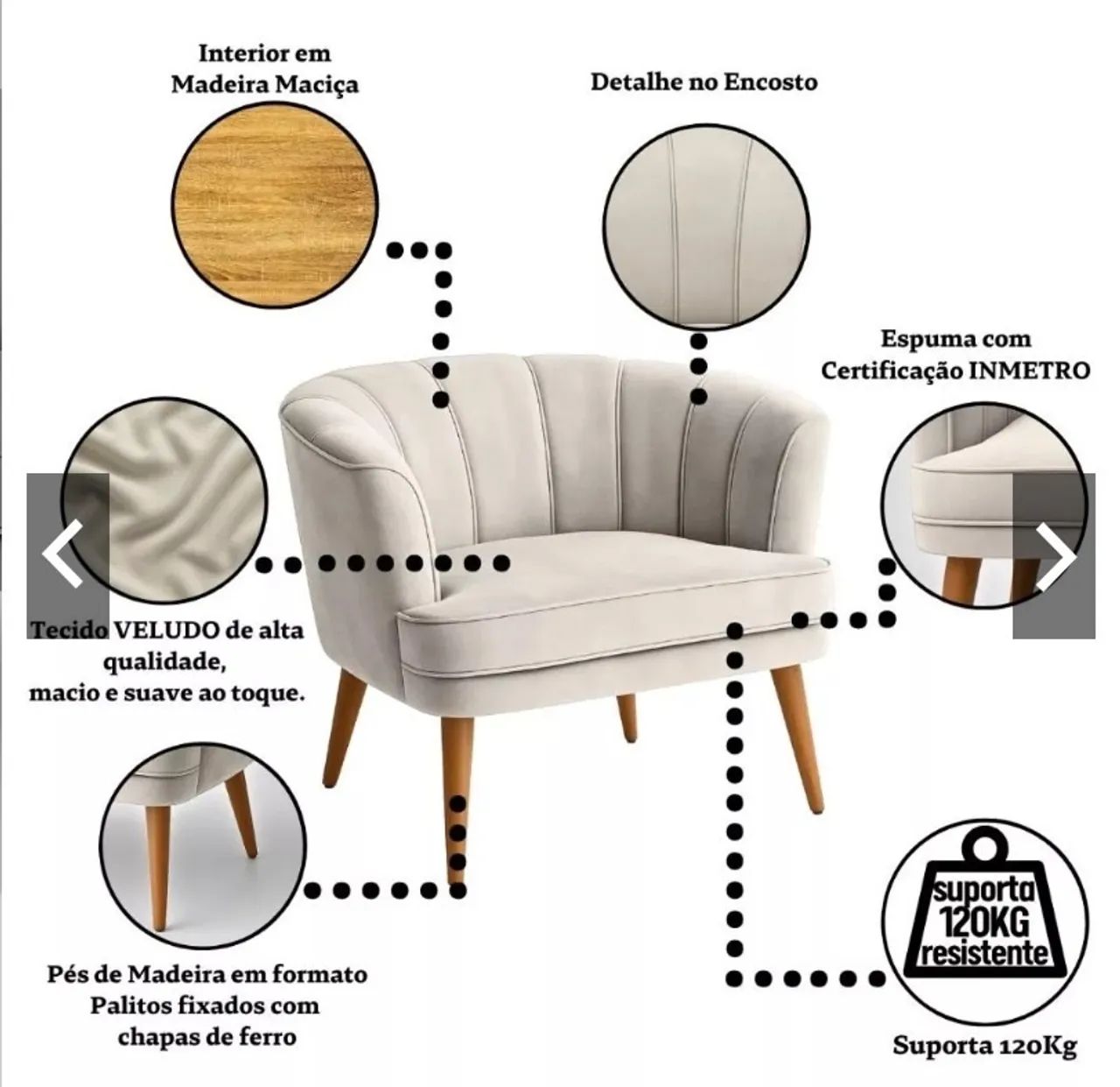 2 poltronas decorativas casa ou comercial  - Foto 3
