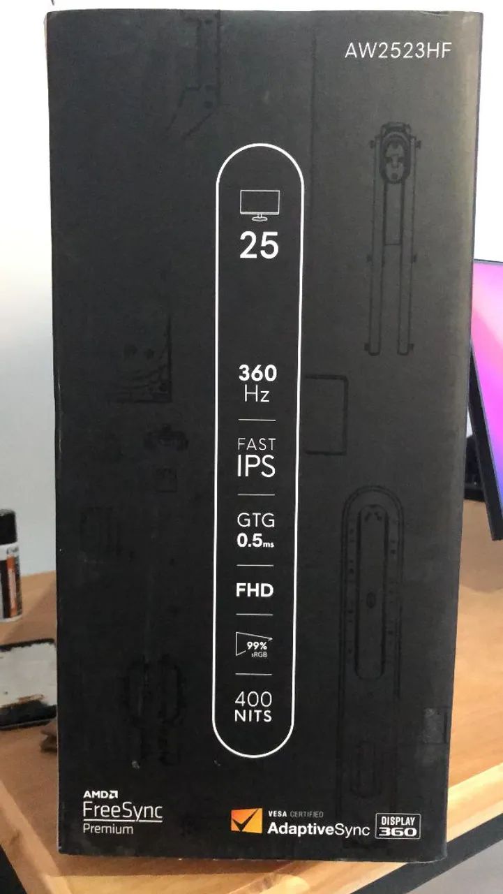 Monitor alienware 360hz aw2523hf - Foto 4