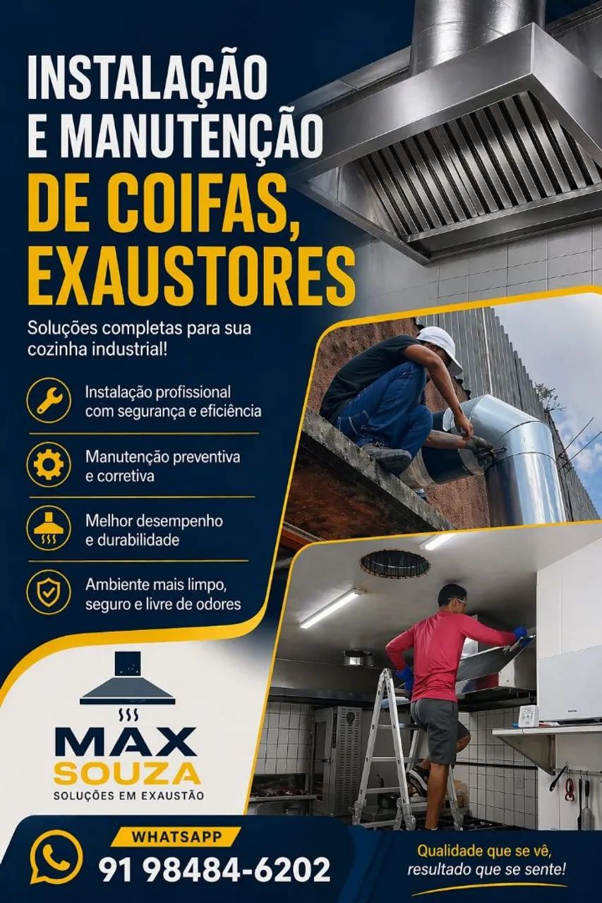 INSTALAÇÃO E MANUTENÇÃO EXAUSTORES INDUSTRIAIS 