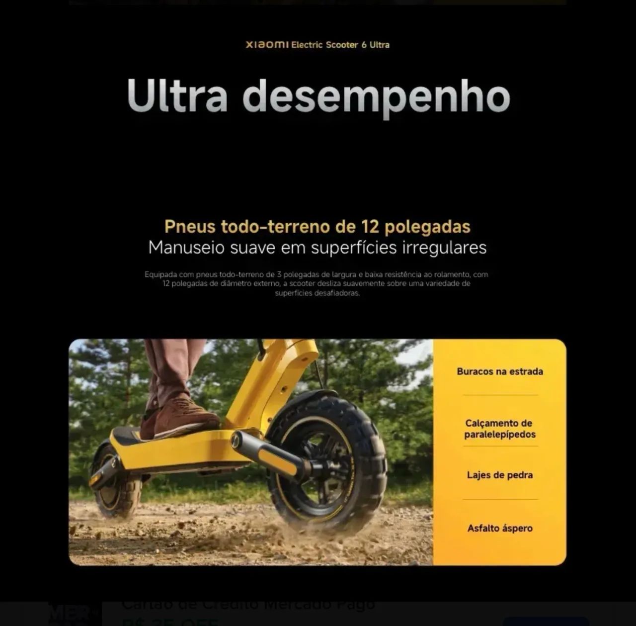 Patinete Elétrico Xiaomi 6 Ultra - Novo na Caixa  - Foto 4