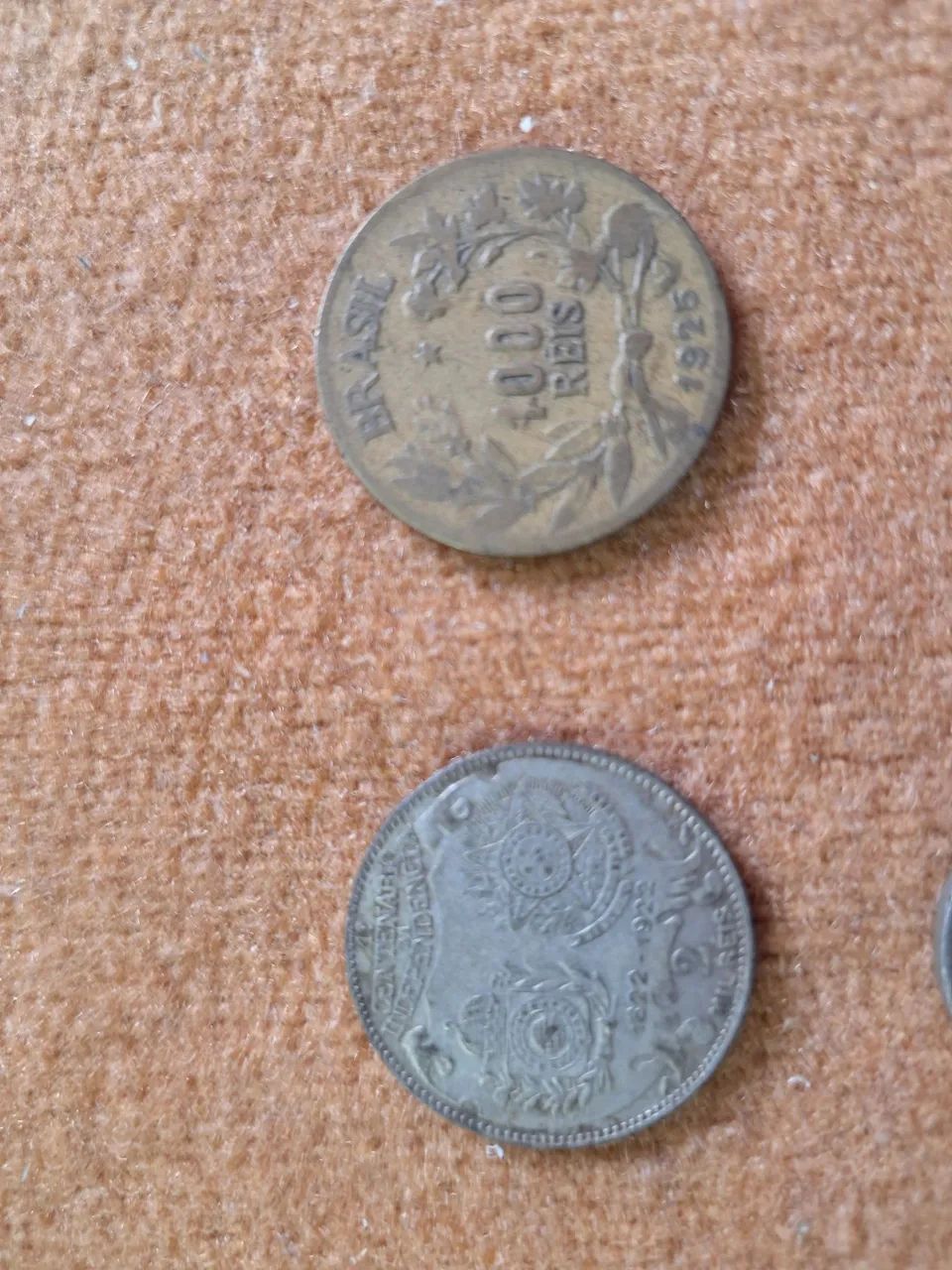 Moedas antigas anos 1922