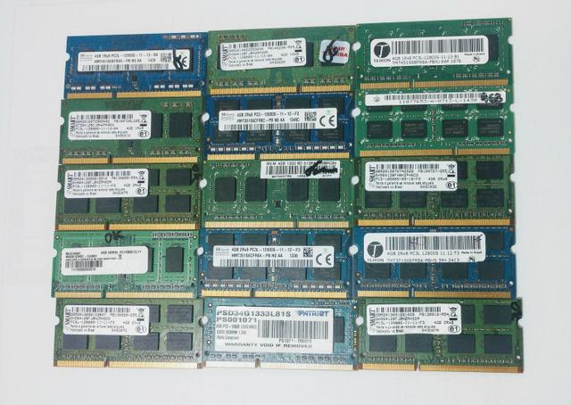 Memórias 4 GB DDR3 1333/1600 PC3/PC3L para Notebook por R$ 60,00 cada