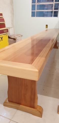 Mesa para churrasqueira com 2 bancos - Foto 3