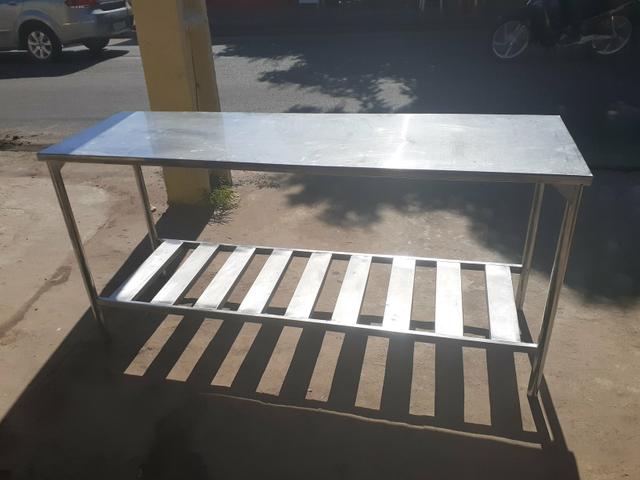 Mesa em aço inox 304 med 190 x 60 - Foto 2