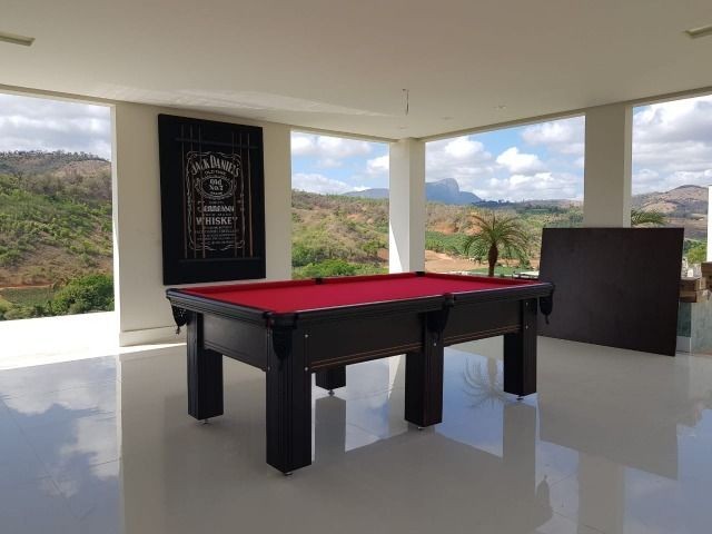 Mesa Madeira Pró Cor Preta Tecido Vermelho Mod. ZSAY4023