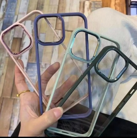 capa case para IPhone 13 pro max e 13 Pro fino acabamento detalhes em metal