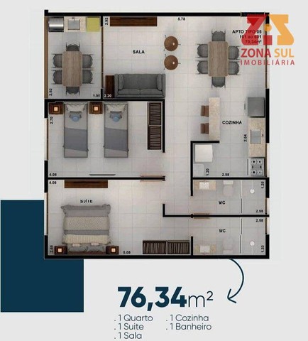 Apartamento com 1 dormitório à venda, 24 m² por R$ 139.000,00 - Jacumã - Conde/PB - Foto 9