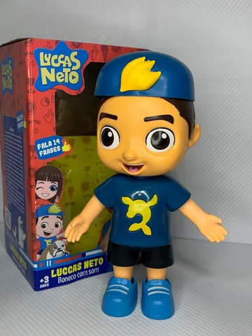 Boneco Infantil Gigante Luccas Neto Aventureiro Articulado 45cm