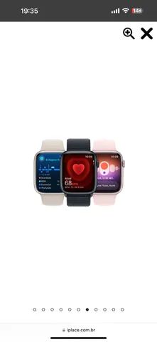Apple Watch Series 9 GPS + Cellular • Caixa meia-noite de alumínio – 45 mm  • Pulseira esportiva meia-noite – M/G