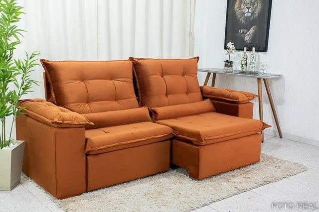 SOFÁ RETRÁTIL RECLINÁVEL SUPER CONFORTÁVEL CONFIRA DESCRIÇÃO!!! RF43 - Foto 5