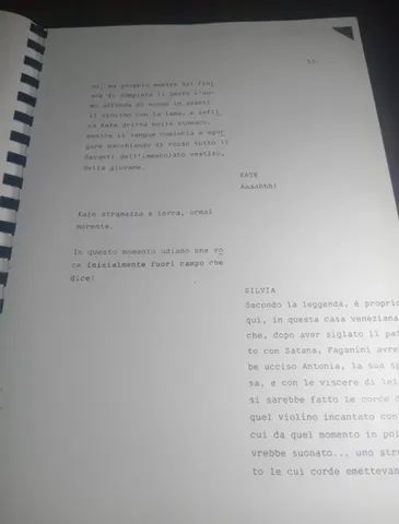 Roteiro Paganini horror autografado pelo diretor Luigi cozzi - Foto 5