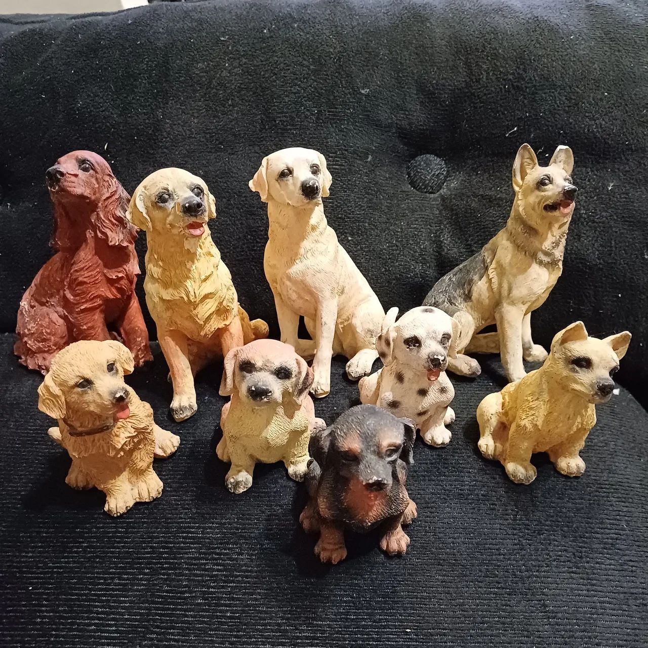 Kit 8 Cachorros de Porcelana