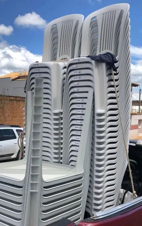 Cadeiras Plástica Conjunto de Bistrô! - Foto 2