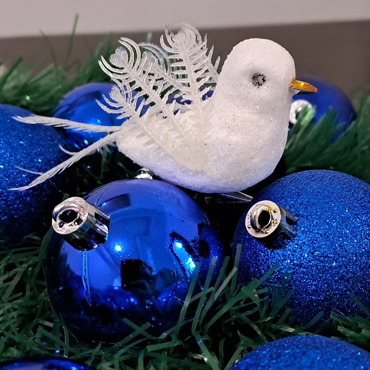 Enfeites de Natal Azul - Pacotes com 12 peças - 5cm - Foto 4