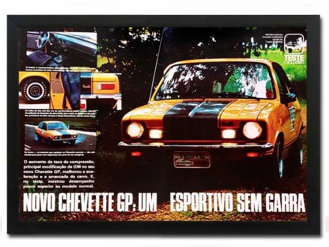 Chevette GP II - Quadro decorativo com propaganda ou matéria original de revista - Foto 4