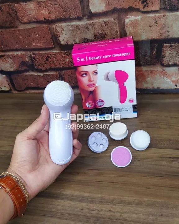 Escova de Limpeza Facial Elétrica 5 em 1 Esfoliação Massageadora - Foto 4
