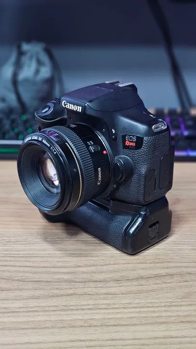 Kit Câmera Canon EOS Rebel T6i com Lentes 50mm e 24mm - Foto 2