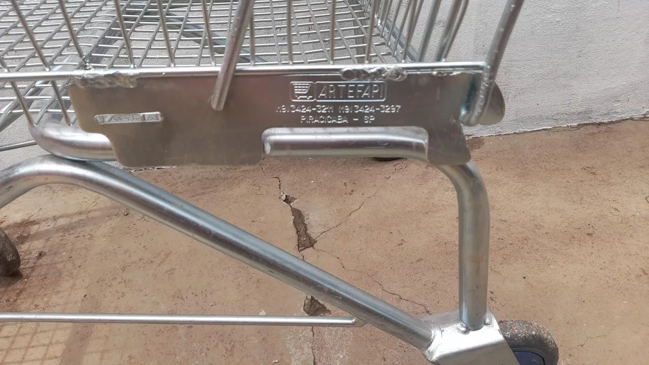 Carrinho de compras de metal - 1 andar e2 andares - Foto 3