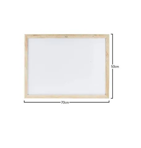 Quadro Branco Moldura De Madeira 50x70 - Foto 3