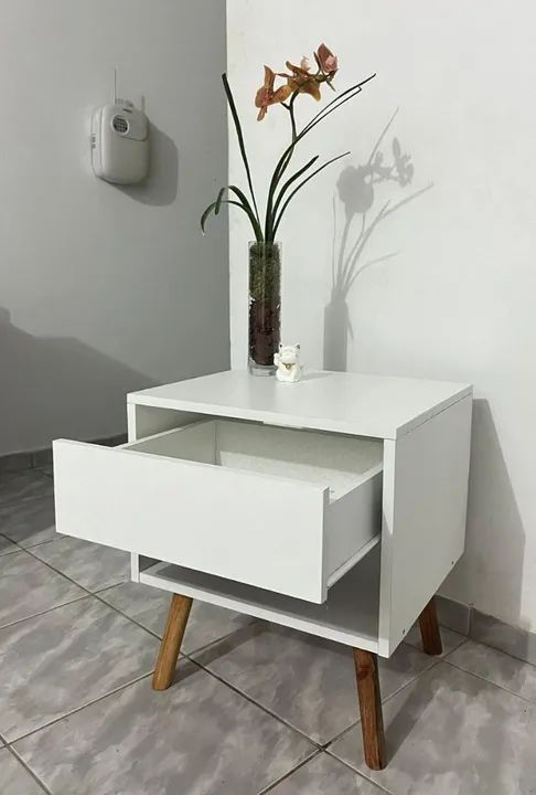 Mesa de Cabeceira Azul com Gaveta - Foto 5
