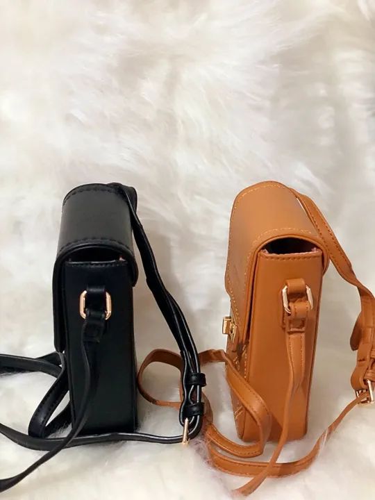 Bolsa Feminina Preta e Marrom - Nova - Foto 3