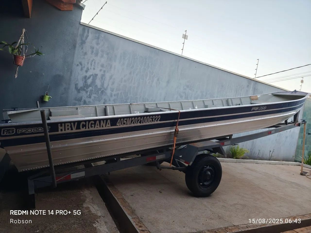 Barco completo carretinha e motor