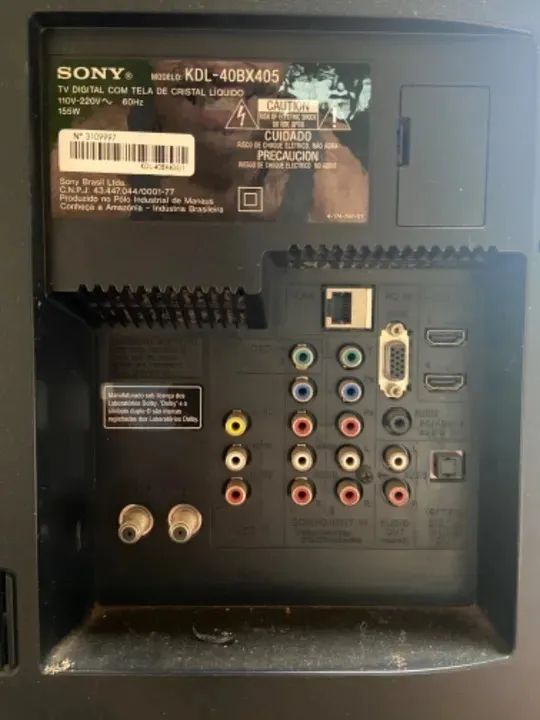 PROMOÇÃO! TV  Sony Bravia KDL 40BX405- usada- não está ligando